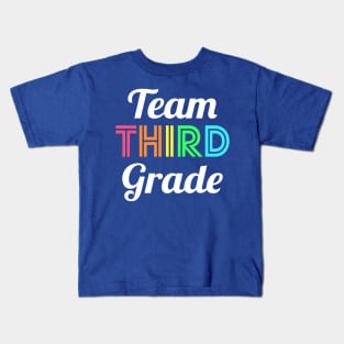 Team 3rd Third Grade Teacher Back to School Kids T-Shirt